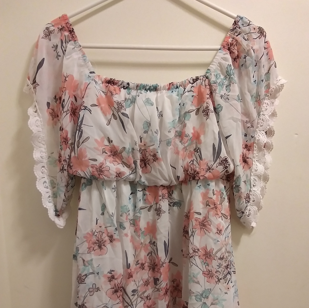 Floral off the shoulders dress